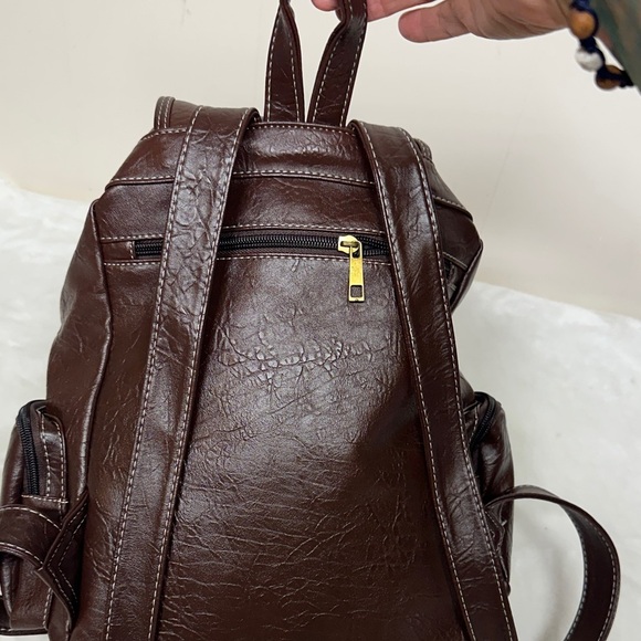 Vintage Yongle Drawstring Backpack with many pockets unisex - Picture 3 of 13